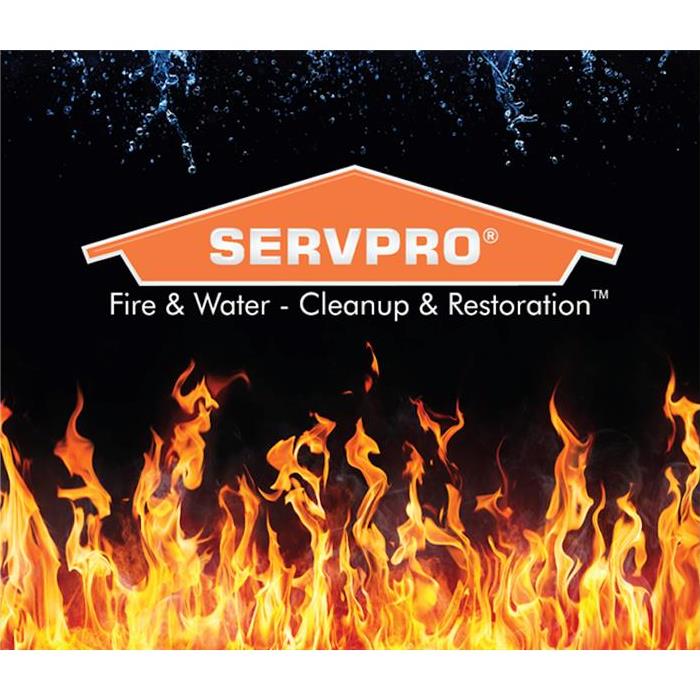 Fire with SERVPRO logo.
